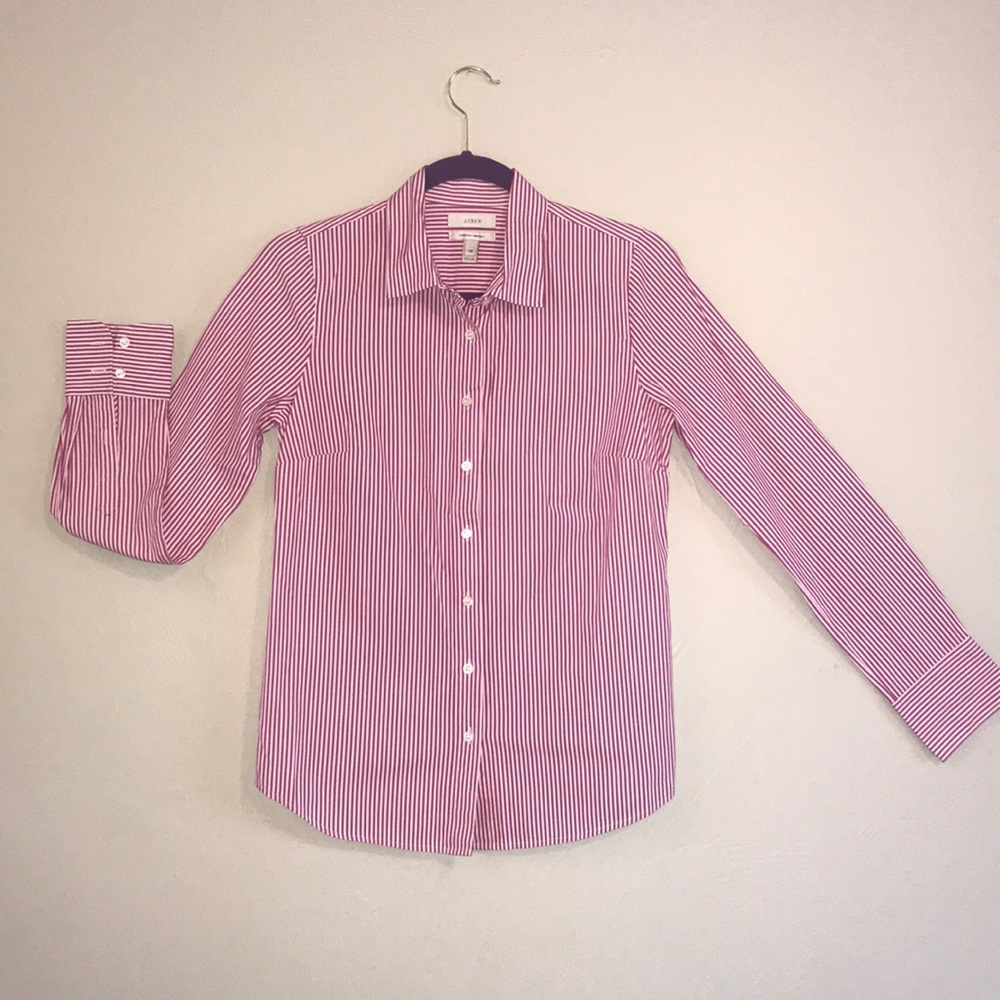 J. Crew Stripped Stretchy Perfect Shirt